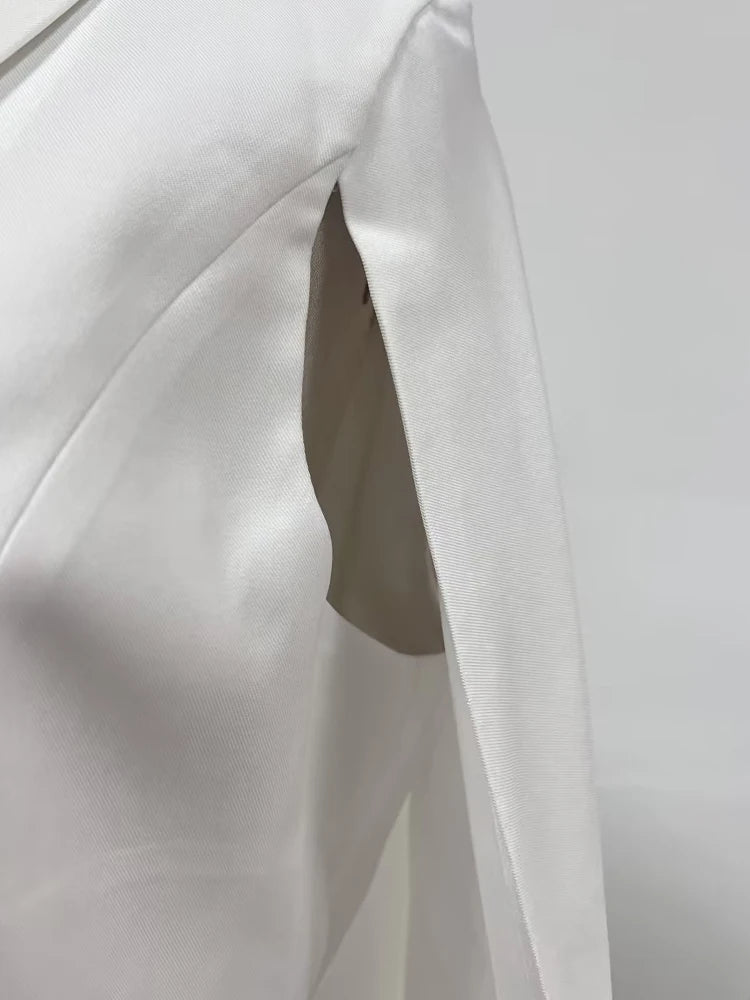 TWOTWINSTYLE Solid Chic Elegante Blazer für Damen Schalkragen Umhangärmel Tunika Schlankmachende Temperament Mäntel Damenmode Neu