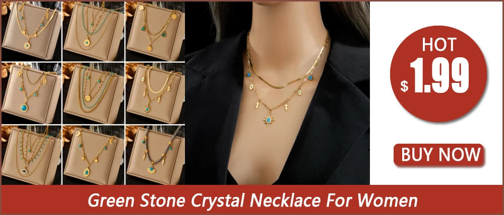 DIEYURO 316L Stainless Steel Square Green Red Zircon Pendant Necklace For Women Classic Luxury Girls Jewelry Chain Birthday Gift