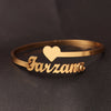 Custom Name Bangle for Women Stainles Steel Open Bracelets Girl Jewelry Personalised Double Name Couple Bracelet Christmas Gifts