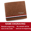Short Men Wallets Zipper Coin Pocket Slim Card Holder Name Engraved Luxury Male Purses High Quality PU Leather Men's Wallet