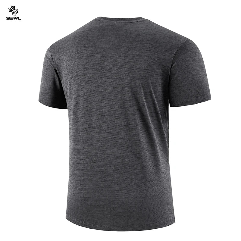 SBWL Fashion football style men's outdoor running fitness loose short sleeve T-shirt Breathable quick drying casual Gym Tops