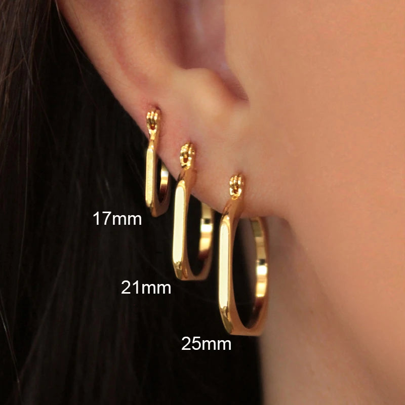 CRMYA Gold Silber gefüllt 16mm 14mm 12mm Blumen baumelnde Ohrringe Zirkonia Creolen für Damen Mädchen Schmuck Großhandel