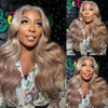 13X6 Honey Blonde Body Wave Lace Front Wig Pre Plucked Natural Hairline Synthetic Light Blonde Lace Front Wigs Glueless