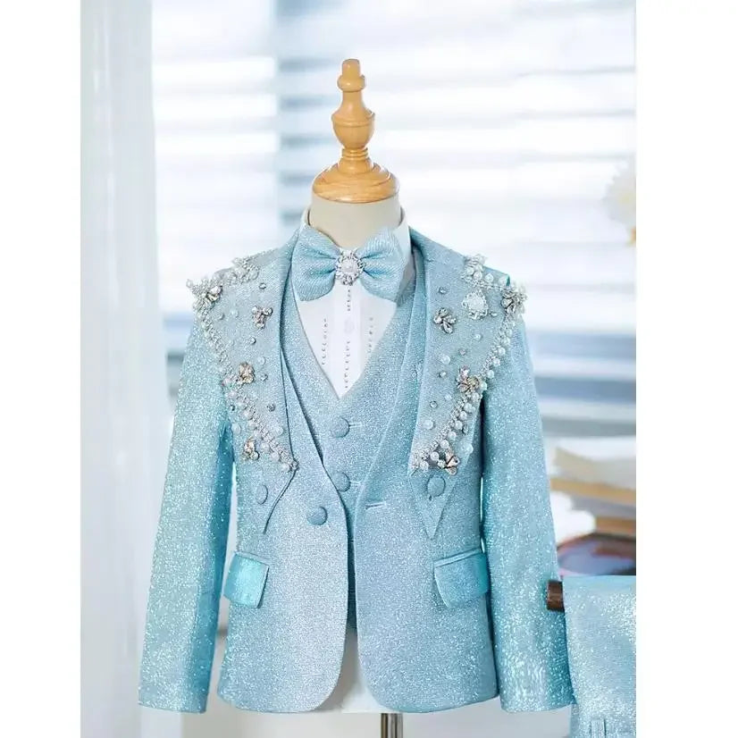 Baby Boy Suit Children's Piano Performance Evening Dress Blazers Sets Boys Suits For Weddings Traje De Niño Para Bautizo A3742