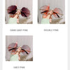 2024 New Metal Frame Flower Designer Women Trendy Fashion Cutting Lens Ladies Street Photography Woman's Shades Sunglasses