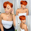 Kurze Bob Perücke Pixie Cut Perücke Glatte Echthaarperücken 13x4 Transparente Lace Front Perücke Für Frauen Highlight Glatte Pixie Cut Perücke