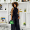 Summer New Style Women's Jumpsuit High Waist Denim Sleeveless Collared Pant One Piece Suit Chinese Manufacturer Origin
