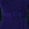 2024 summer new short sleeve V-neck waist solid color Tunle pencil skirt dress