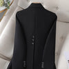 Fashion Women Casual Blazer Ladies Pink Black Blue Coffee Long Sleeve Single Button Female Jacket For Autumn Winter