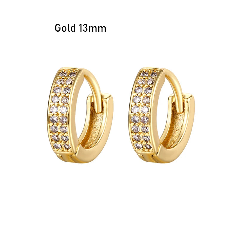 CRMYA Gold Silber gefüllt 16mm 14mm 12mm Blumen baumelnde Ohrringe Zirkonia Creolen für Damen Mädchen Schmuck Großhandel
