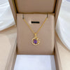 Stainless Steel Zircon Planet Star Pendant Necklace For Women Elegant Aesthetic Clavicle Chain Necklace Jewelry Party Gift