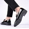 Herren Party Schuhe Schwarz Luxus Herren Formelle Lederschuhe Slipper Lackleder Business Casual Schuhe Loafer Große Größen Zapatos