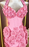 Glimmer Stylish Sweetheart Crystals Prom Dresses Mini for Women Halter Shealth Celebrity Formal Gown Vestidos De Gala Customized