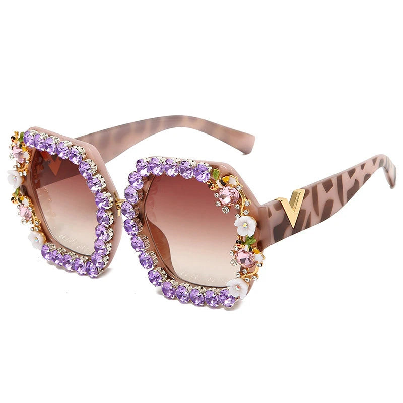 Stilvolle Diamant Blingbling Sonnenbrillen für Herren Damen mit Biene 2022 Luxusmarken Designer Strass Sexy SonnenbrillenDamen