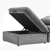 Cloud Modular Sectional Sofa with 2 Storage Ottomans 160.6" Down Filled Comfort U Shaped Sofa Minimalist Wide Deep Seat Couch