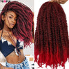 Yeaful 18 Inch Synthetic Marley Twist Braiding Hair Red Black Brown Ginger Bug Blonde #4 Pre Looped Marley Twists Crochet Hair