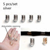 5-50 Pcs/set Opening Silver Hair Ring Hip-hop Hair Braid Charm Dreadlock Beads Clips Cuffs Rings Jewelry Dreadlocks Accessories