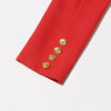 TWOTWINSTYLE Solider Blazer mit Aushöhlungen für Damen, Schalkragen, Langarm-Tunika, gespleißter Knopf, Temperament-Blazer Weiblich KJA501707