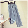 2025 Summer New Stitched Chiffon Shirt Female Set Elegant Women's Jeans Casual Blouse Two Piece Set Ladies Tracksuits