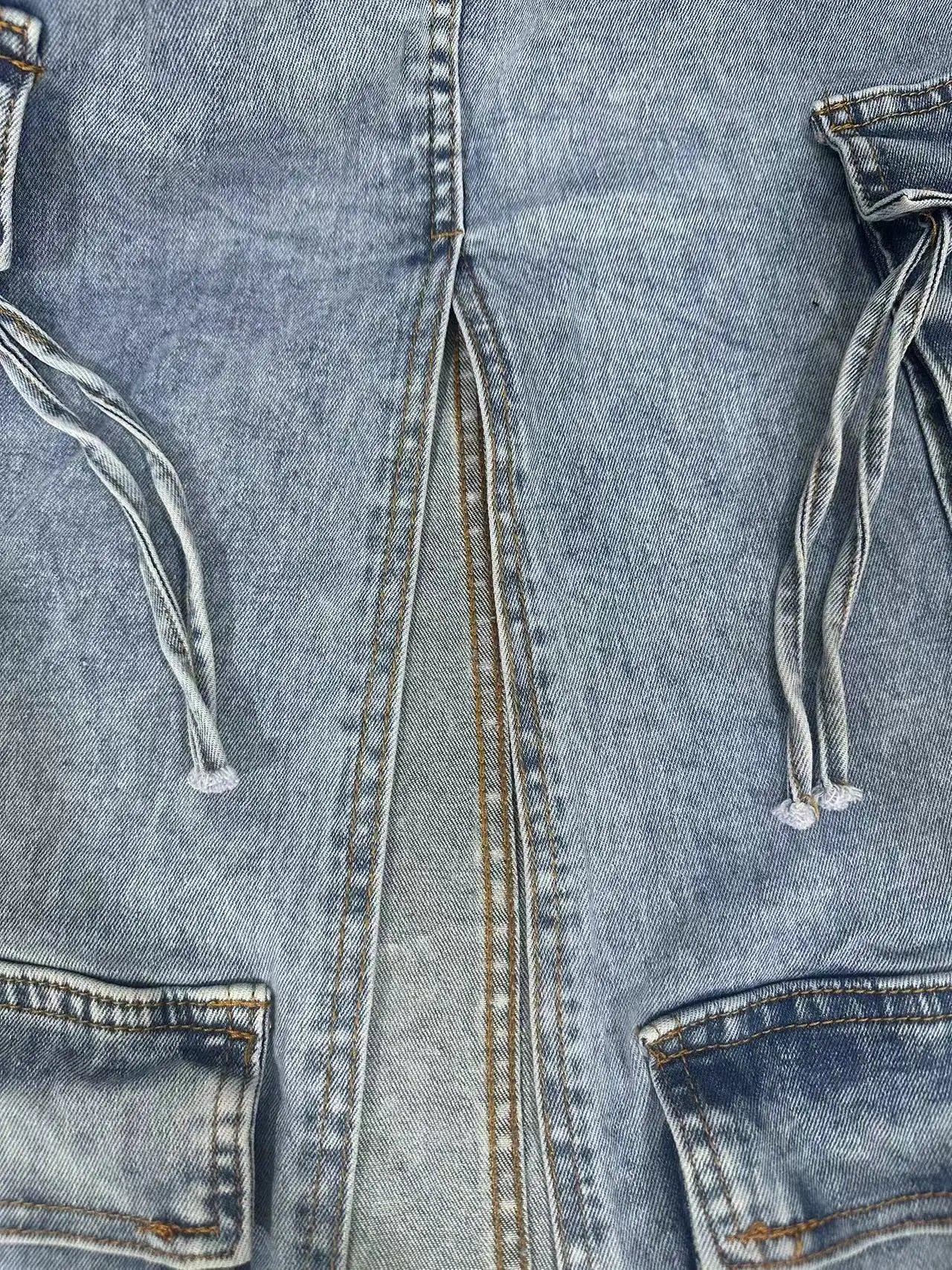 Mid Length Skirts Women Denim Skirt Hole Pockets A Line Slit Slim Y2k Streetwear Elegant Splice Y2k High Waist Summer 2025