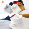 2025 Spring Autumn 2-10 Years Children'S Candy Color Sweet Long Sleeve High Neck Unisex Kids Girl Boy Basic Turtleneck T-Shirt