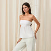2022 Women Sexy Tube Top Summer Women Casual Tank Crop Tops Solid Color Elastic Design Backless Breathable Strapless Tops