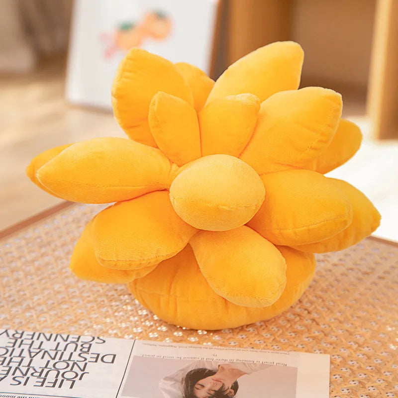 Inyahome 3D Sukkulenten-Kissen Kaktus Plüsch Blumenpflanze Geformtes Kissen für Wohnzimmer-Dekoration Neuartige Dekoration Pflanzen-Deko