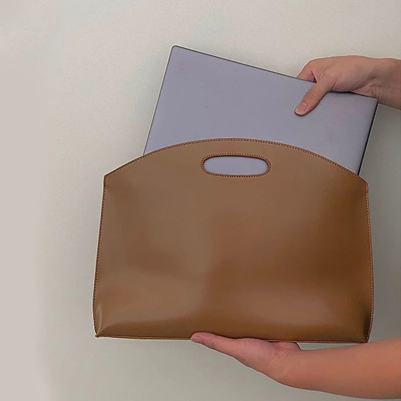 Damenhandtasche, neue Aktentasche mit großem Fassungsvermögen, modische, vielseitige Pendler-Tasche, Leder-Aktentasche, Umschlag-Clutch-Tasche