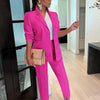 CM.YAYA Elegant Solid Blazer Suit and Pants Two 2 Piece Set  Women 2023 Autumn Winter Classic OL Street Outfit Tracksuit