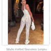 Sibybo Quaste Hollow Out Overalls für Damen Nieten Strass Trägerlos Rückenfrei Jeans Street Fashion Trend Jumpsuit Femme
