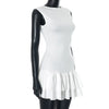 Women's Solid Pleated Short Dress Sleeveless O-neck Fashion Elegant Simple Mini Bodycon Dresses Slim Street Casual Party Holiday