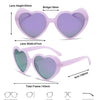 Neue herzförmige polarisierte Sonnenbrille für Damen, modisch, süß, Retro, Vintage, Verlaufs-Sonnenbrille, UV400-Schutz, Unisex-Brille