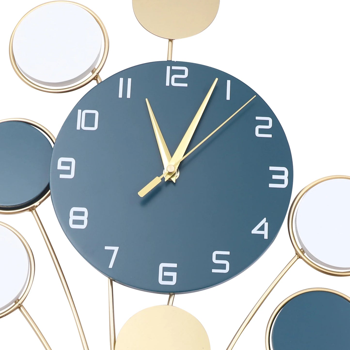 Large Wall Clock Without Drilling Battery Operated Silent, Hot Air Balloon Decor, Simple Clock