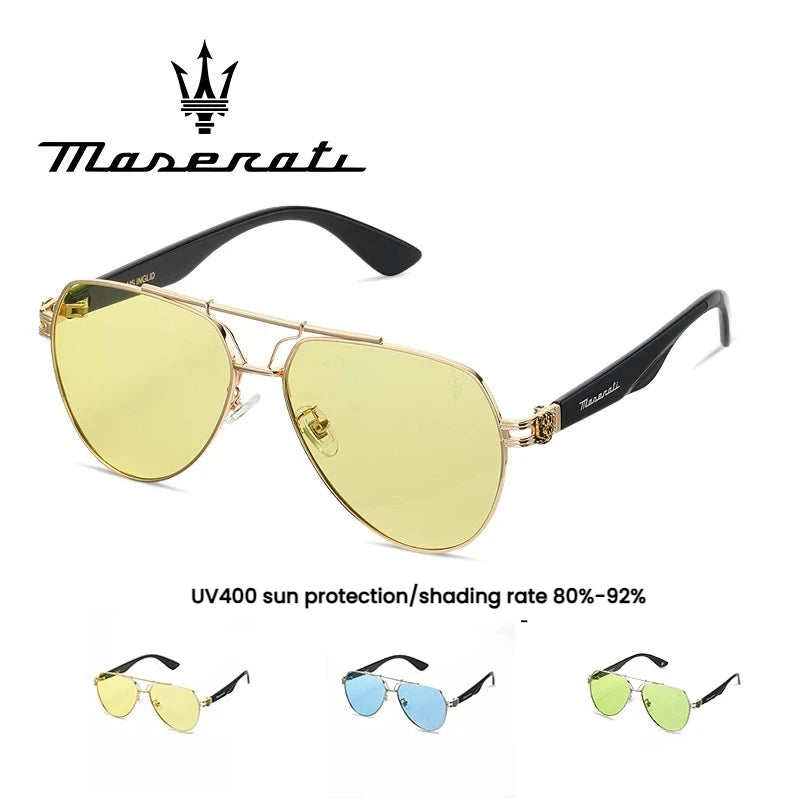MASERATI Luxury Sunglasses Nylon Sunglasses UV400 Sunglasses for Driving Cycling Beach Outdoor for Men Women Trendy Design