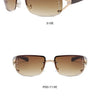 New Frameless Decorative Diamond Sunglasses Women's Design Brand Luxury Sun Glasses Outdoor Leisure Eyewear UV400 Gafas De Sol