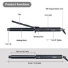 Professioneller rotierender Lockenstab Nano Titanium Schwarz Haarlockenwickler mit 230 Grad
