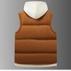 Unisex Fashion Hooded Vests Jacket Sleeveless Vest Autumn Thermal Soft Vests Casual Coats Male Cotton Men's Vest Men Thicken