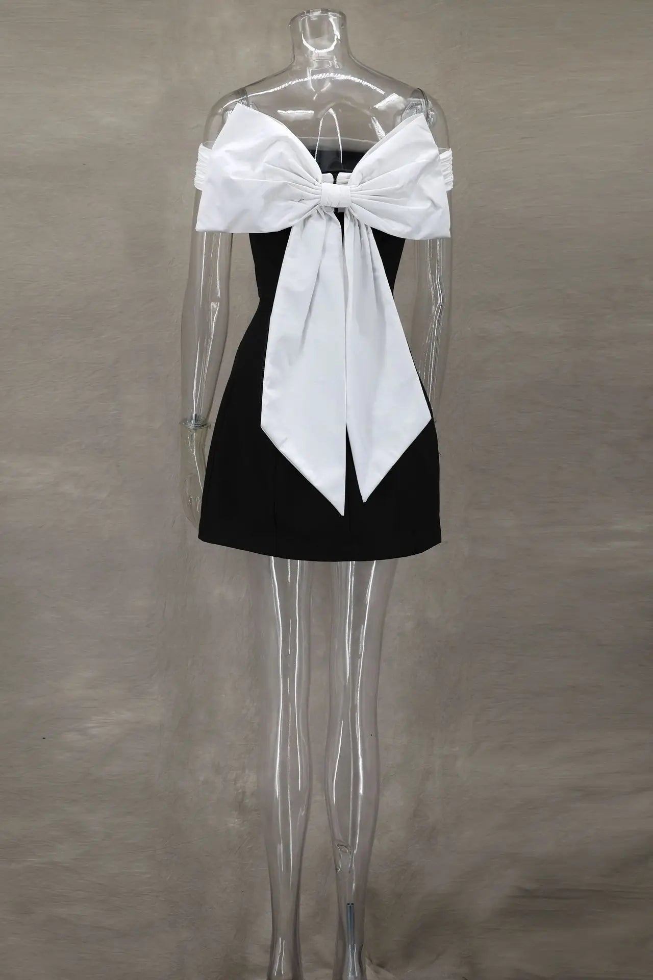 Damen Trägerloses Rückenfreies Kurzes Kleid Elegant Sexy Off Shoulder Ärmellose Kleider 2025 Damen Abendparty Geburtstagskleider Schwarz