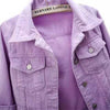 2024 New Women Spring Autumn Denim Jacket Tops Pink Color Solid Short Multicolor Feminino Three Quarter Sleeve Jean Jacket