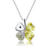 TRPOPSYN Crystal 4 Four Leaf Leaves Clover Pendant Necklaces Lover Birthday Gift Quality Fashion Jewelry Dropshipping Charm Girl