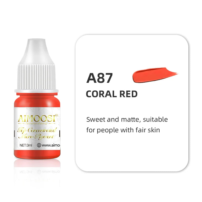 New Top Tattoo Microblading Paint Ink 3ml Pigment For Semi Permanent Body Art Eyebrows Eyeliner Lips Tint Makeup Supplies