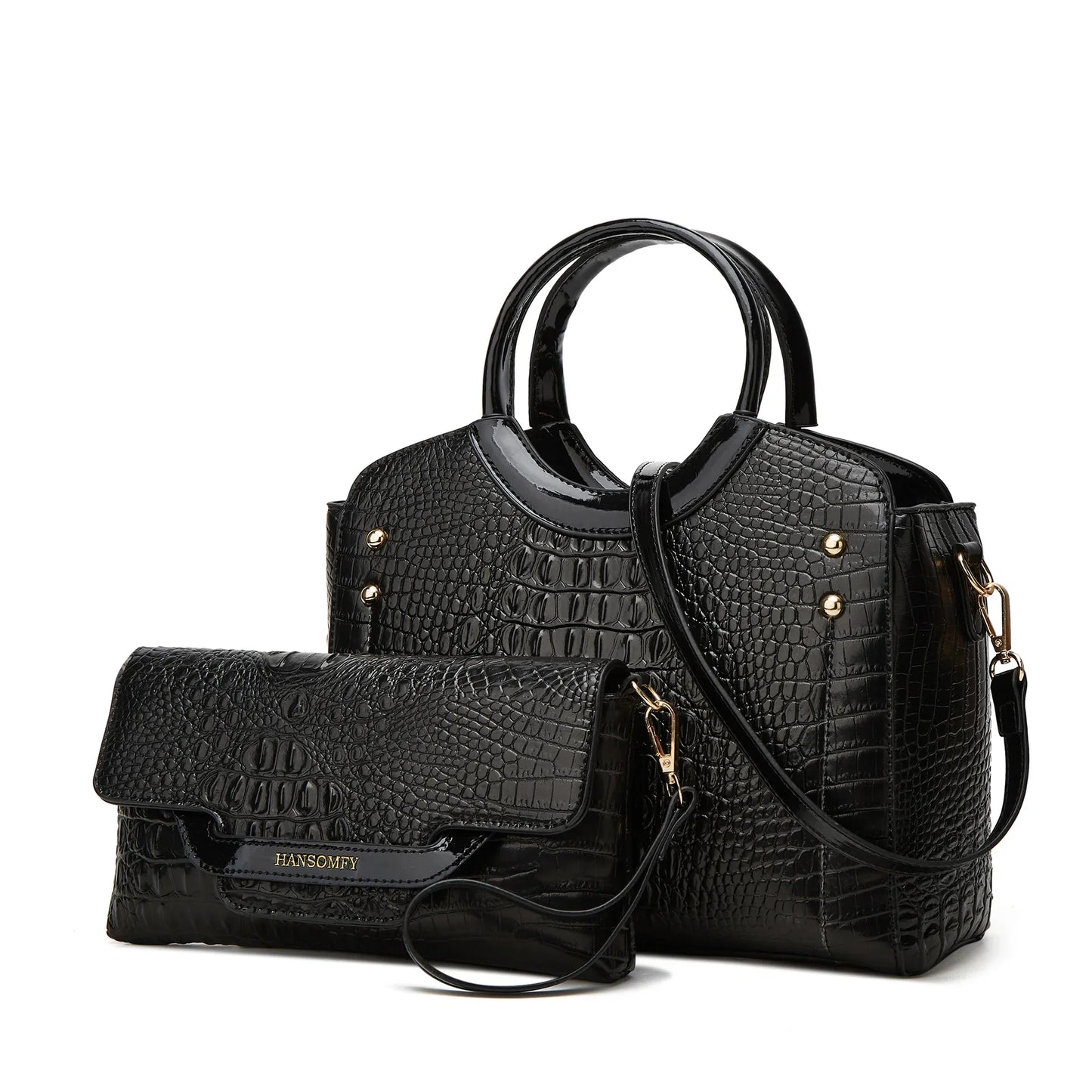 New Fashionable Large Capacity Crocodile Pattern Handbag Trendy Women's Crossbody Bag Quality Single Shoulder Bag Motorcycle Equ