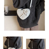 Vintage Y2K Kleine Kettennieten-Umhängetasche Herzförmige Geldbörse Handtasche Rotes PU-Leder Gothic Tote Bag Mode Frauen Umhängetasche