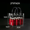 10/20pcs/lot Transparent Soft PVC Gift Tote Packaging Bags with Hand Loop Clear Plastic Handbag Cosmetic Bag