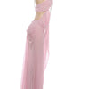 Beyprern Sexy Rhinestone Chain Halter Backless Maxi Dress Women 2026 Summer Cut Out Ruched Club Vestidos Bodycon Long Dresses