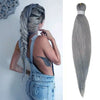 Purple Pink White 3 Tones Ombre Straight Braids Blend Hair Tinsel Festival Rave Hair Extensions for Girls Crazy Hair Day Braids