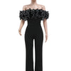 Sexy Jumpsuit mit Slash-Ausschnitt, figurbetont, für Damen, Overall, Rose, Einteiler, Damen, Club-Overalls, Promi-Outfits, Party, Sexy Rompers