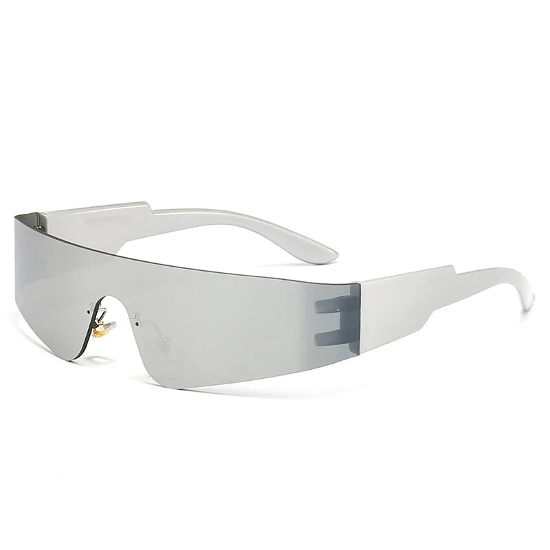 Neue Mode Bunte Sport-Sonnenbrillen Damen Cyberpunk Randlose Sonnenbrille Anti-UV Fahr-Sonnenbrille UV400 Oculos De Sol