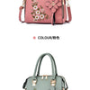 Floral Detail Shoulder Bag, Trendy Zipper Handbag For Work, Casual Crossbody Bag, Women's Floral Decor Purse