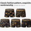 5/10er Pack Herren Boxer-Unterhosen, Schwarz Gold Bedruckt, Bequem und Vielseitig, Übergröße, Sexy, für junge Männer, Freizeit, Sport, Strandsh